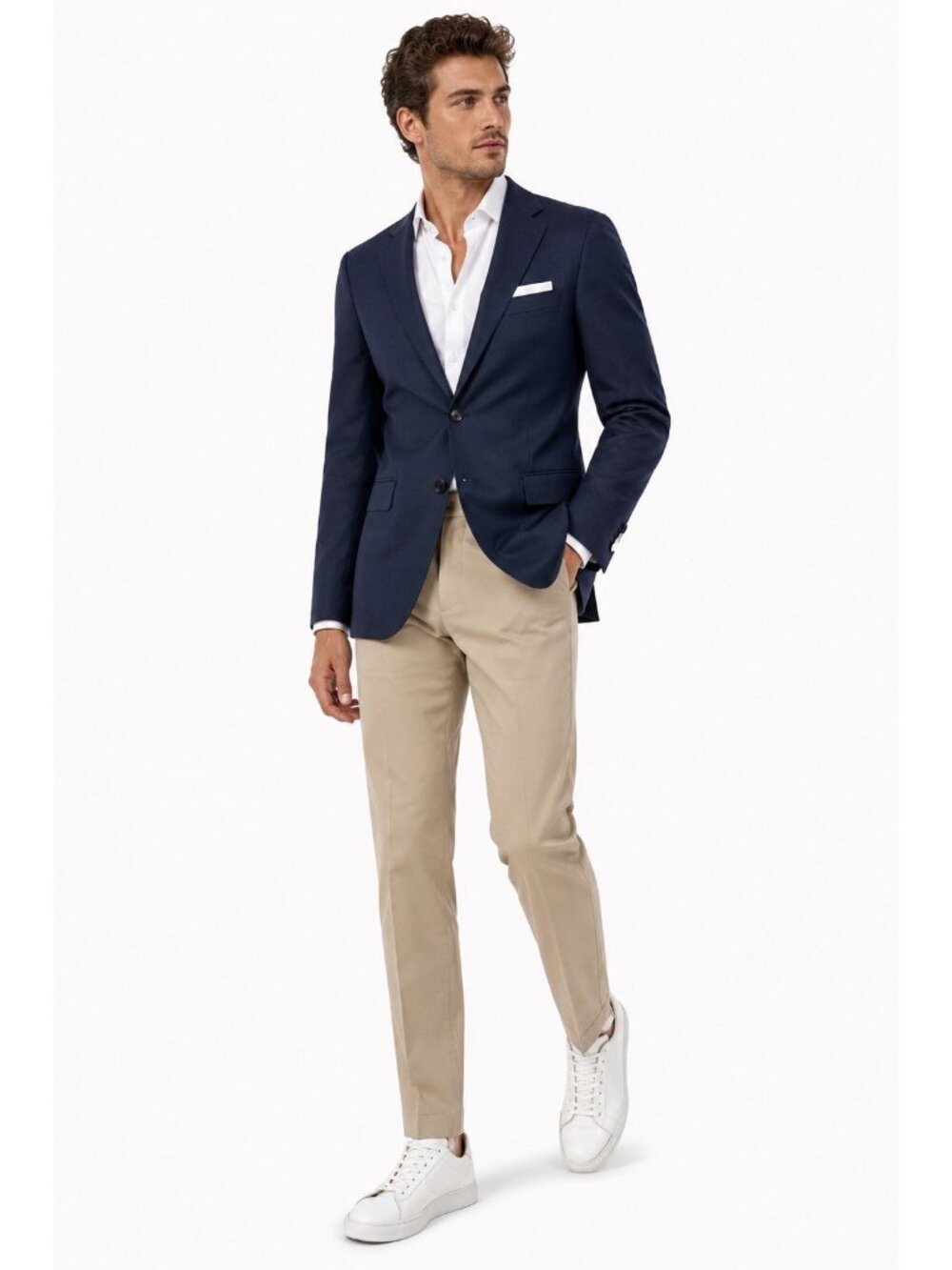 SUIT SUPPLY NAPOLI jacket blazer navy blue 46L wool perenial super 110s business